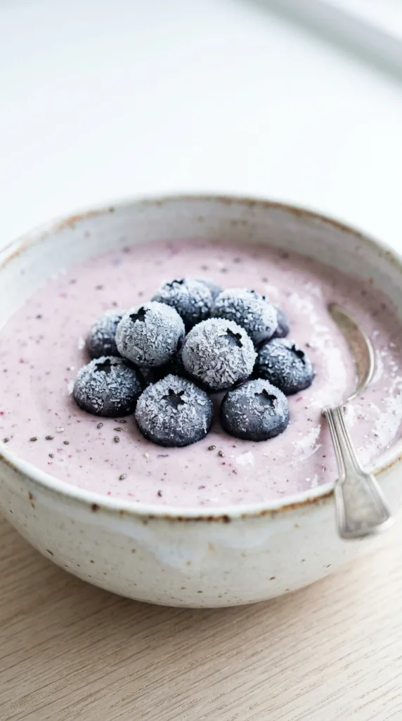 Frosted blueberries on smoothie ee230f3db5