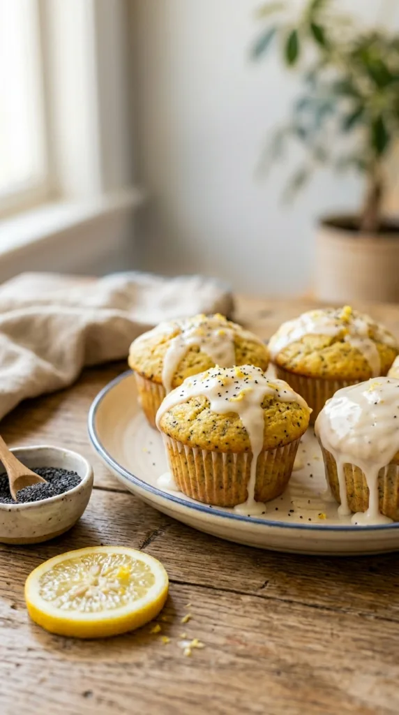 Lemon poppy seed muffins drizzled 15be6e2227