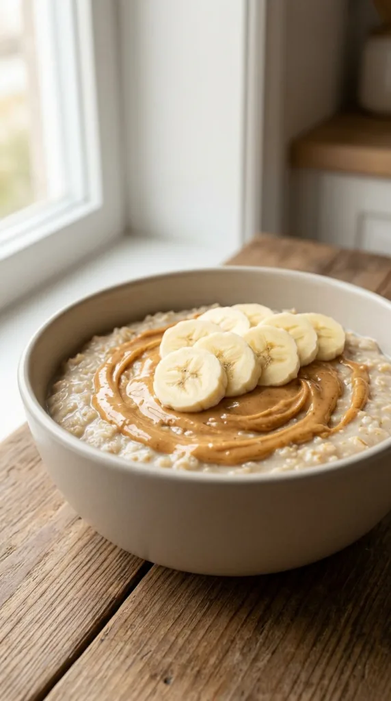 Oatmeal with peanut butter banana ea55da8d42