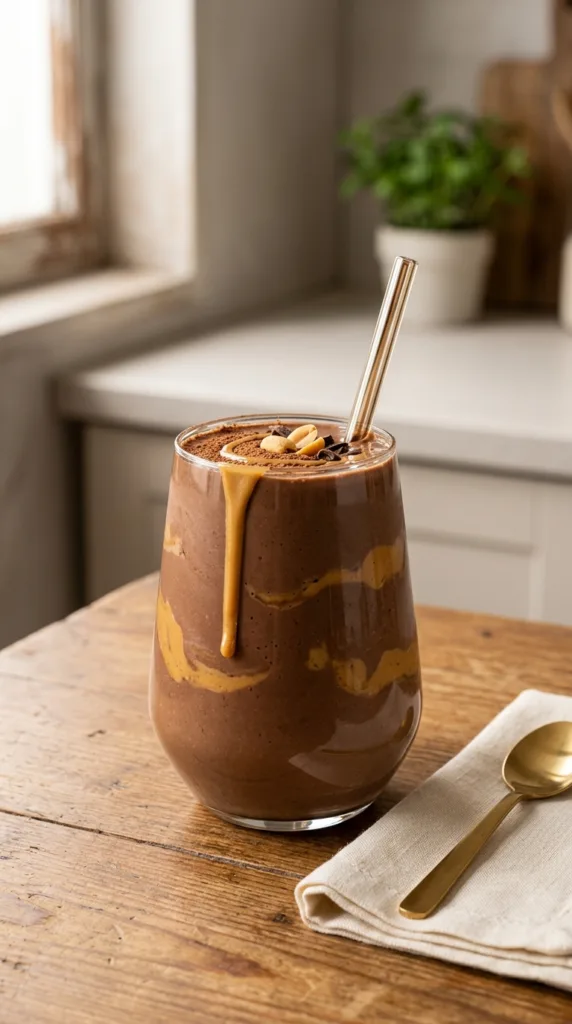 5 High-Protein Smoothies for a 5-Minute Boost 4 Original promptchocolate peanut butter smoothiecri f816f2c488