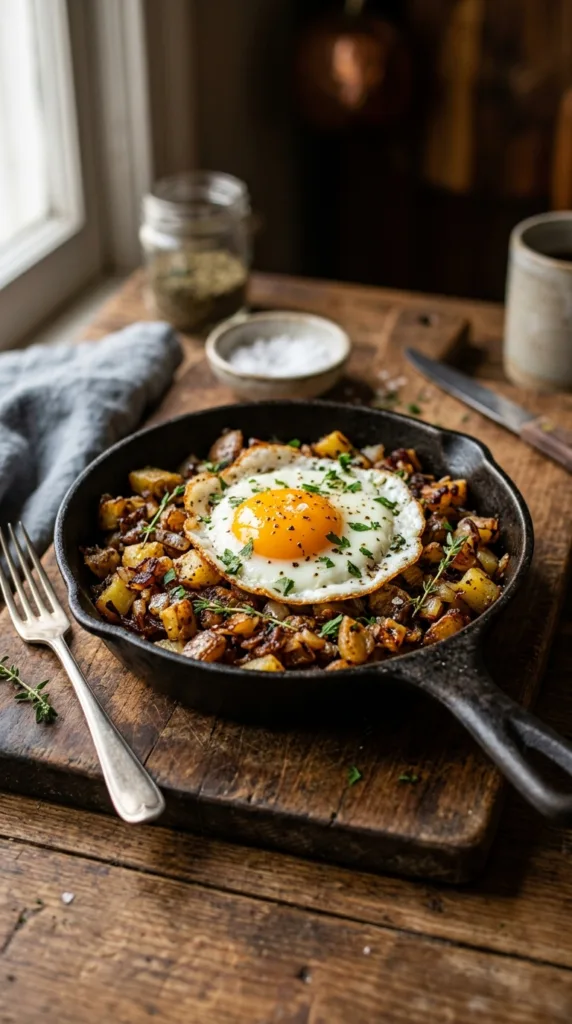 19 Nordic-Style Breakfast Boards for Cozy Mornings 18 Potato hash with egg f6d03a4fdd