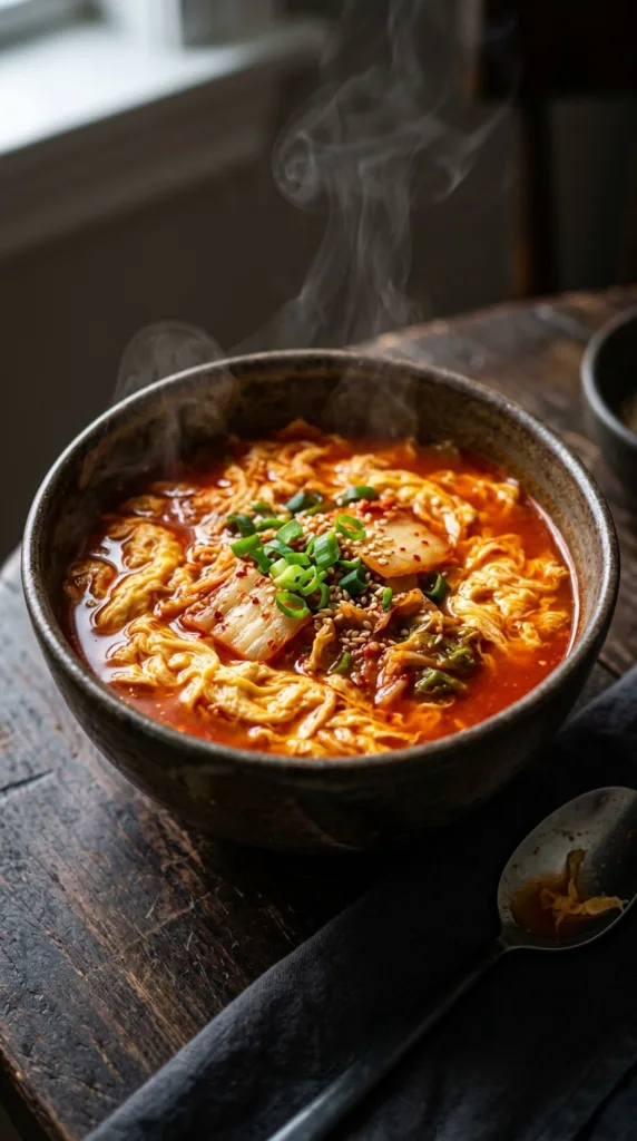 10 Quick & Easy High-Protein Egg Recipes for Busy Mornings (Savory Breakfast Ideas!) 9 Soup with kimchi and egg 5b622f809d