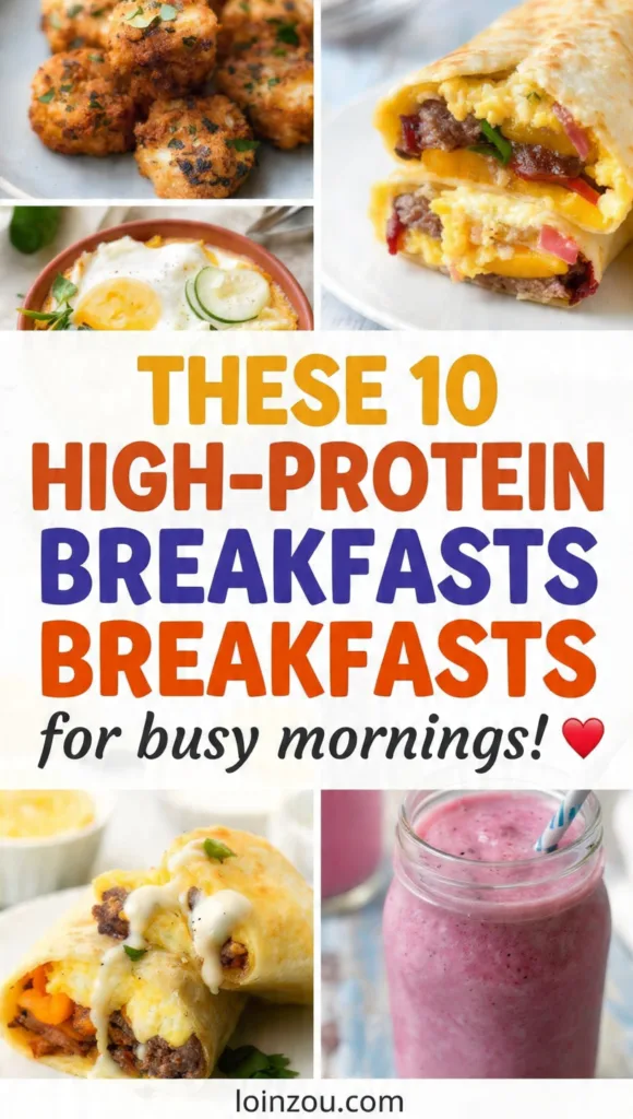 10 Easy High-Protein Breakfast Ideas for Meal Prep (Freezer-Friendly!) 3 create a tall vertical pinterest pin in the food a