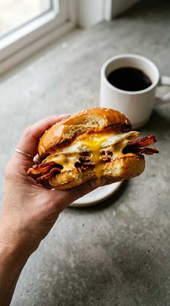 Breakfast sandwich held 202604251843
