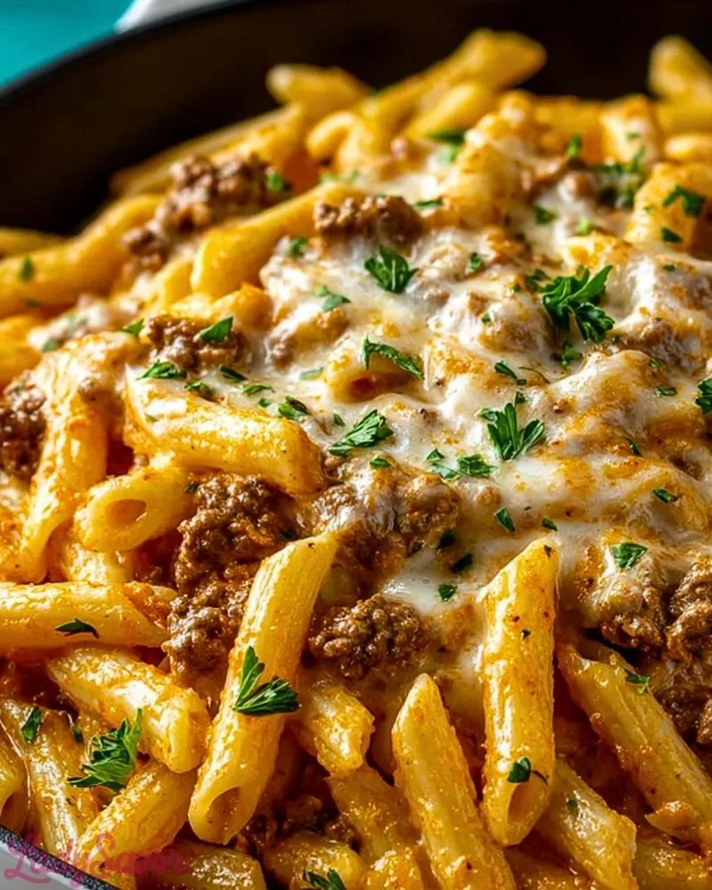 Creamy High Protein Beef Pasta 2