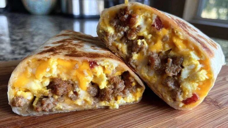 10 Easy Meal Prep Breakfast Ideas for Busy Mornings (Grab & Go) 4 Freezer Breakfast Burritos 780x437 1