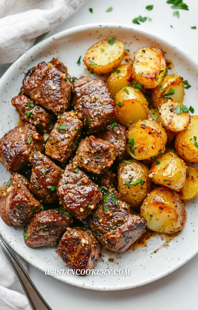 Garlic Steak Bites and Potatoes 1