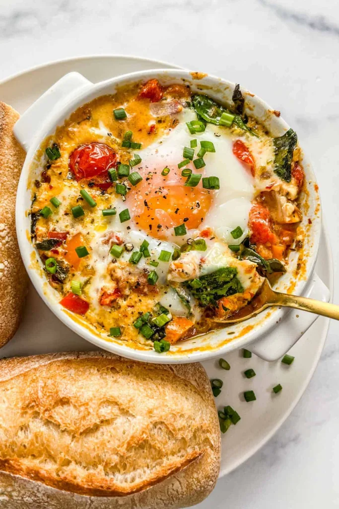 baked feta eggs