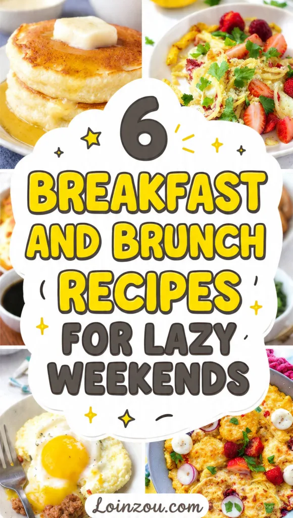6 Best Breakfast and Brunch Recipes for Lazy Weekends 9 vertical pinterest pin in food and drinks niche br