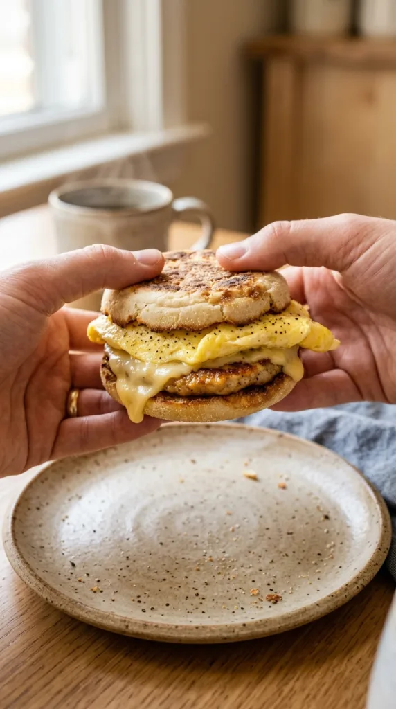 9 Easy Breakfast Recipes to Start Your Day Right 6 Breakfast sandwich held in hands 202605012019