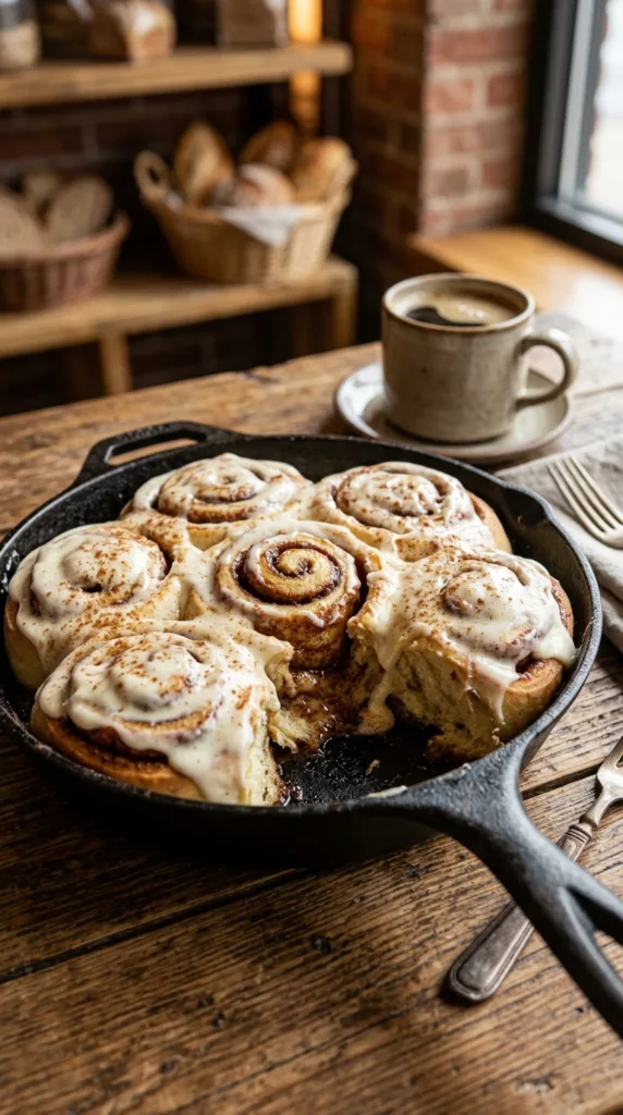 Cinnamon rolls in cast iron skillet 202605141516