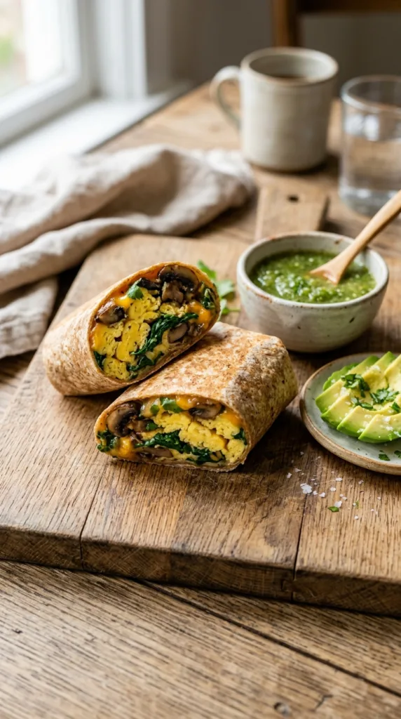 9 Easy Breakfast Recipes to Start Your Day Right 5 Tortilla wrap with eggs spinach 202605012019