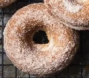 Apple Cider Donuts baked with cinnamon sugar topping