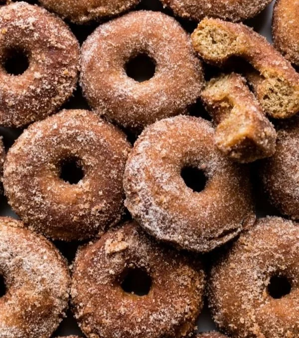Baked Apple Cider Donuts Recipe 2 Delicious baked apple cider donuts topped with cinnamon sugar