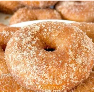 Gluten-Free Apple Cider Donuts 4 Delicious gluten-free apple cider donuts on a plate