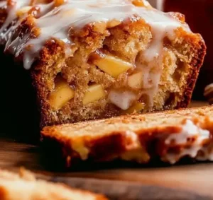 Spiced Apple Fritter Bread 6 Irresistible spiced apple fritter bread with chunks of apple and cinnamon