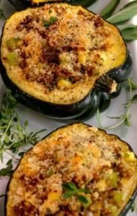 Home Loinzou 7 Delicious stuffed acorn squash filled with a secret ingredient for incredible flavor.
