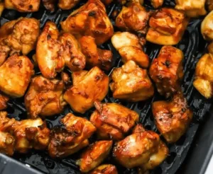 Air Fryer Teriyaki Chicken Better Than Takeout 3 Delicious Air Fryer Teriyaki Chicken served on a plate with vegetables