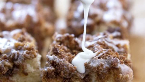 Coffee Cake 2 Delicious homemade coffee cake with a crumbly topping and coffee cup