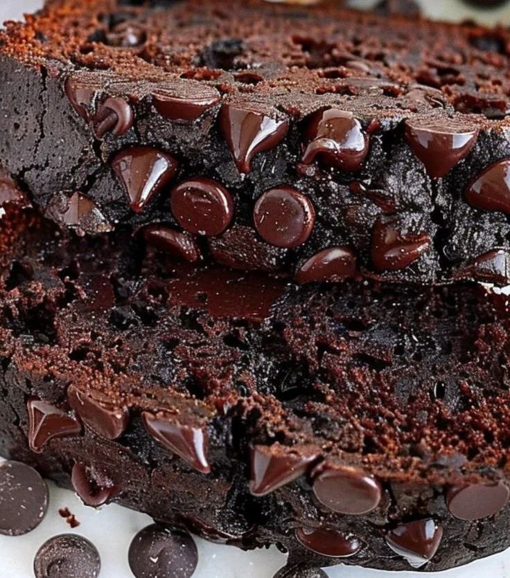 Double Chocolate Zucchini Bread 2 Delicious double chocolate zucchini bread with chocolate chunks and zucchini