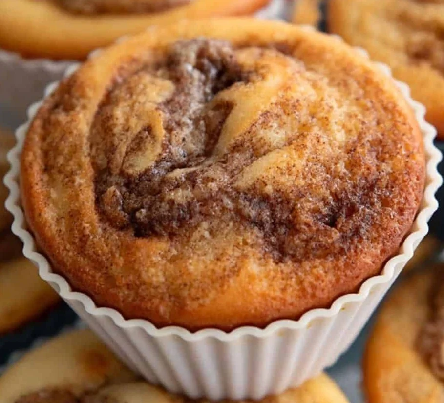 Easy Keto Cinnamon Protein Muffins 2 Easy Keto Cinnamon Protein Muffins fresh out of the oven