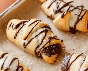 Delicious Nutella Crescent Rolls baked to perfection