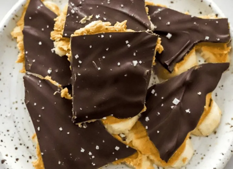 Delicious easy viral chocolate banana bark with bananas and chocolate.